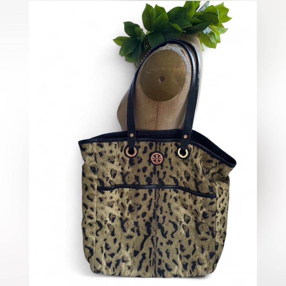 Tory Burch Leopard Canvas Tote